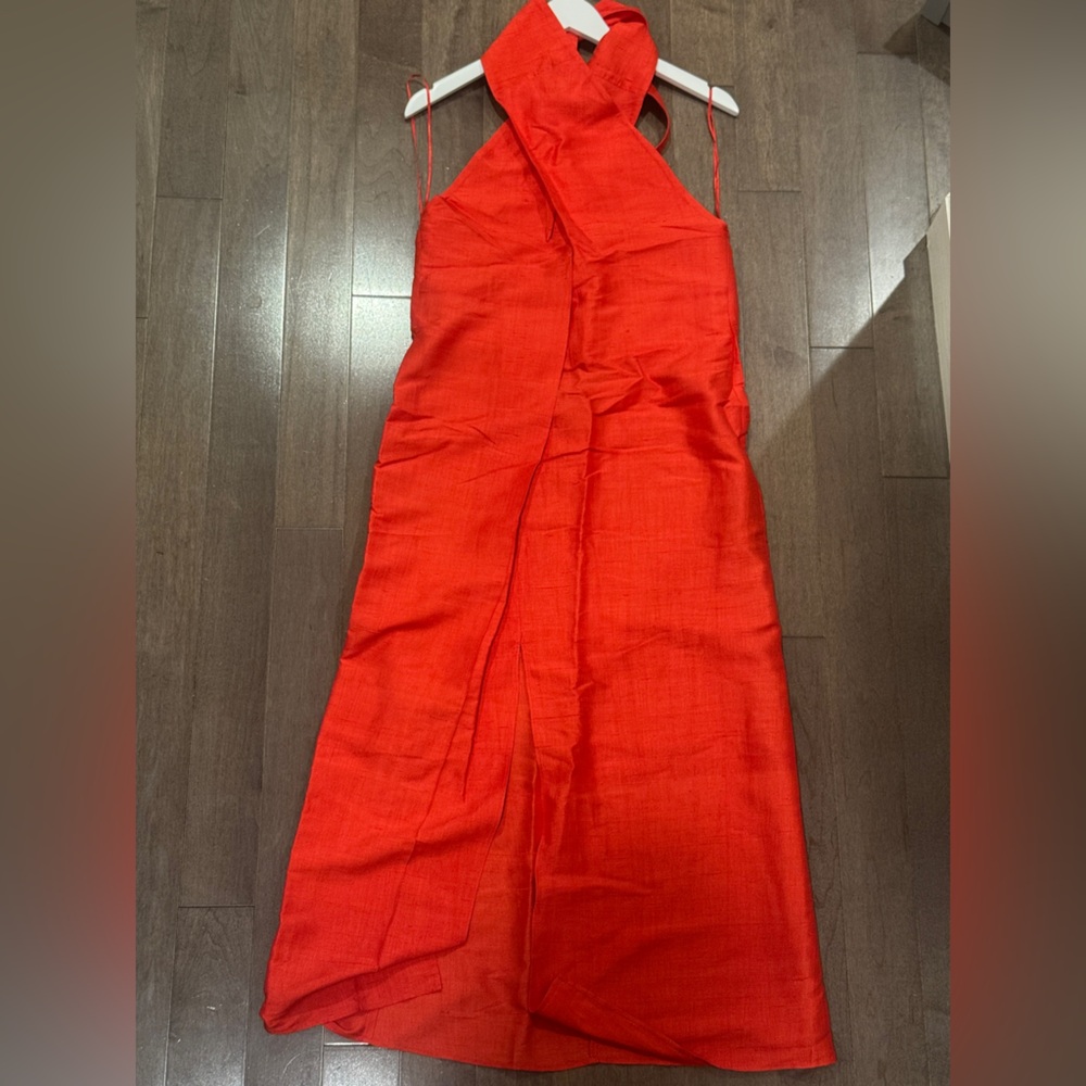 Julia Amory Red Halter Dress